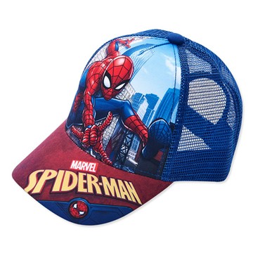 MARVEL 漫威 兒童款 蜘蛛人系列 童帽  蜘蛛人 藍色 + 紅色  M(頭圍50-54cm)