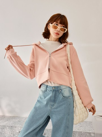 休閒舒適加厚面料連帽外套