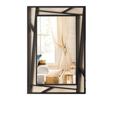 法式復古鐵藝壁掛裝飾鏡玄關掛鏡子客餐廳鏡輕奢假窗戶穿衣鏡子[DD150110]