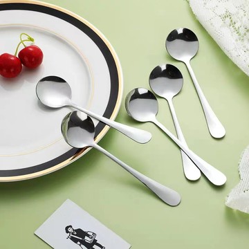 多款式 食用級材質 不銹鋼餐具 圓匙 湯匙 餐匙 鏡面拋光 勺 餐具組 湯勺 咖啡匙