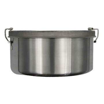 桔子廚房 Orange Kitchen 圓便當盒 附杯匙 不鏽鋼430 台灣製  D型 銀色  1個