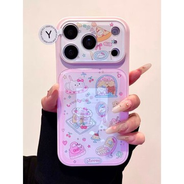 蛋糕KT適用蘋果17AIR/16PROMAX手機殼15PLUS大視窗14iPhone13套