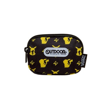 Pokemon 精靈寶可夢 聯名款潮黑皮卡丘雙拉鍊零錢包#黑色