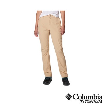 Columbia哥倫比亞 女款-鈦Summit Valley 超防曬UPF50防潑長褲-卡其 UAR91030KI/IS