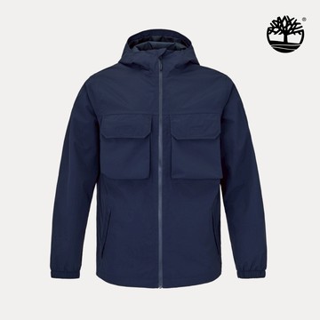 男款深寶石藍防水連帽外套|A6B5E433