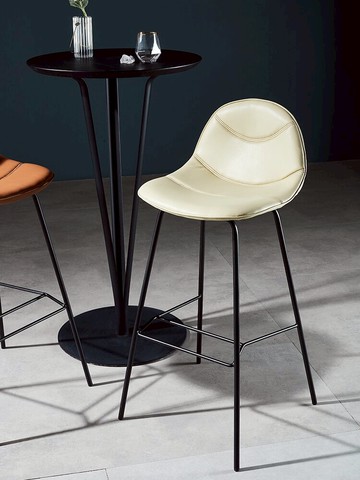 吧臺椅輕奢家用靠背前臺酒吧高腳椅簡約現代餐廳創意鐵藝吧臺凳子