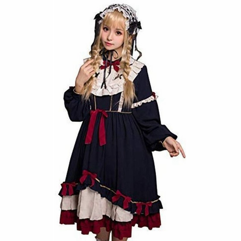 未来ノ夢 ロリータ服 Lolita ワンピース 長袖 長袖 コスプレ ピンク レッド 色 森ガール レディース かわいい S 色 通販 Lineポイント最大get Lineショッピング