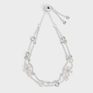 Iridessa 雪花珍珠雙層手鍊