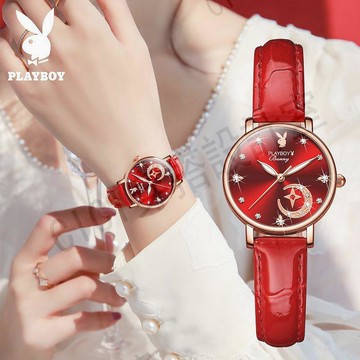 PLAYBOY 2061 品牌手錶 時尚潮流 石英錶 薄款 小眾手錶 女士女表（100%原裝+原裝禮盒）【亞德機械五金家居】