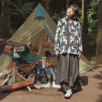 【MOSS CLUB】異材質貼布繡雲朵荷葉邊仿牛仔長裙 藍 黑 咖