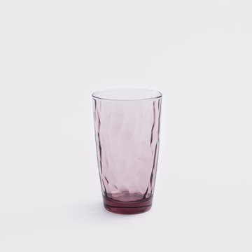 Bormioli Rocco 冰酷鑽面 470ml 壓花玻璃水杯｜紫紅｜單品