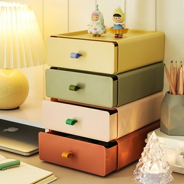 桌面收納盒a4抽屜式辦公室文件整理神器學生宿舍書桌上置物架儲物