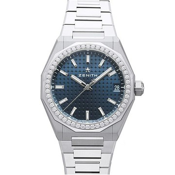ZENITH 真力時 DEFY Skyline碟飛系列 鑽圈八邊形鍊帶表(16.9400.670/51.I001)x藍x36mm