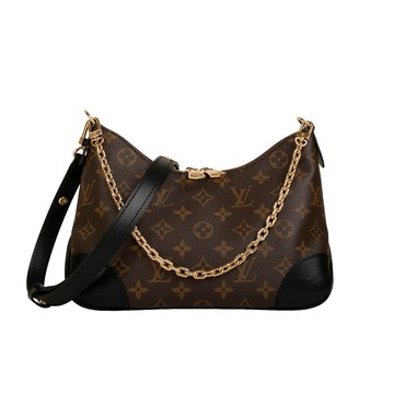 Louis Vuitton MM45831 Boulogne PM 鏈帶/皮背帶牛角包(黑色)