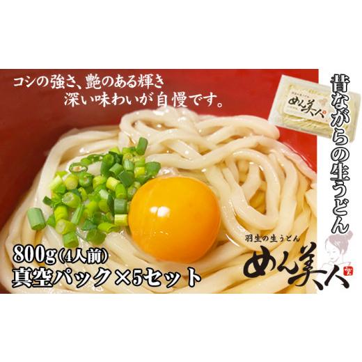 ふるさと納税 埼玉県 羽生市 めん美人「生うどん」　８００ｇ（４人前）５パックセット