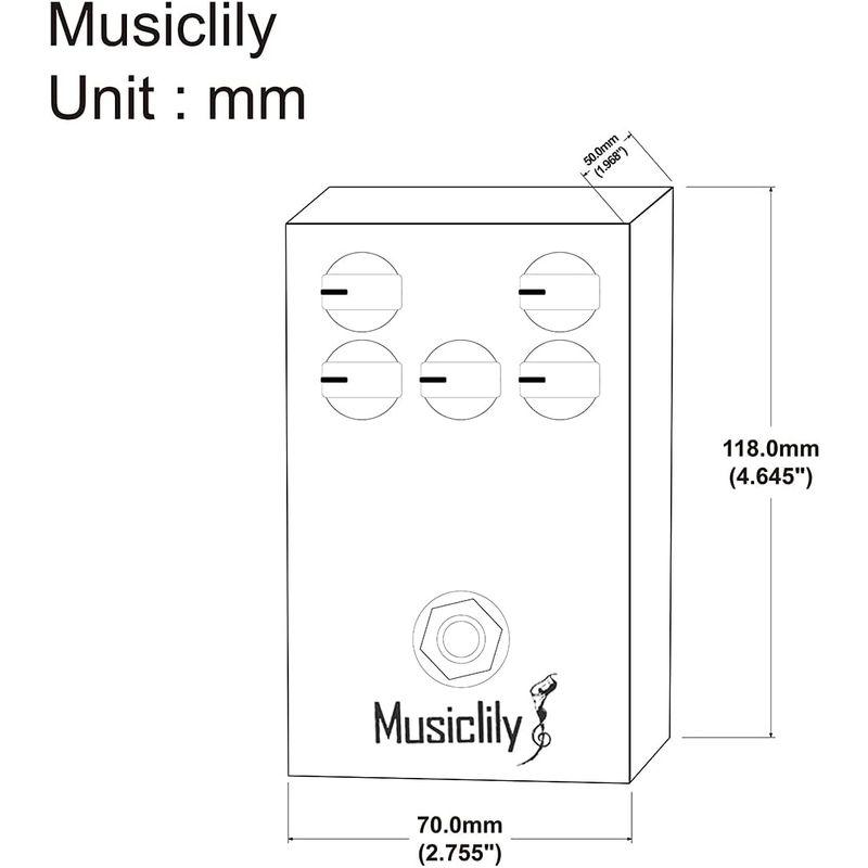 Musiclily Pro Distortion ディストーションギターエフェクター DC 9V アダプター電源エレキギター ベース用トゥル