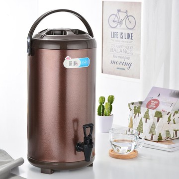 奶茶桶 不銹鋼奶茶桶保溫桶烤漆10升大容量帶表奶茶店商用擺攤豆漿桶小型【MJ9580】