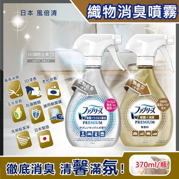 W最高消臭力3D浸透織品超強除臭噴霧370ml瓶裝(窗簾,寢具,床墊,地毯,沙發,衣物,鞋子除臭劑,防疫清潔劑)