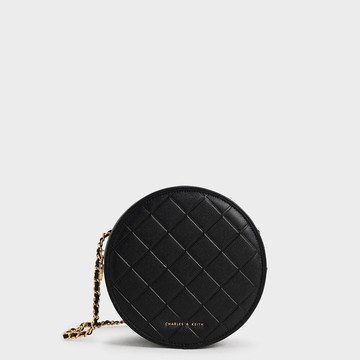 Kwan 菱格鍊帶小圓包