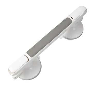 加厚真空吸盤防滑安全助力浴室扶手  33 x 7.5cm + 吸盤直徑8.5cm  1個  白色