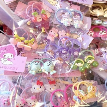 【臺灣🌸出貨】超萌頭繩甜美公主可愛女寶幼兒髮圈兒童卡通學生獎品套裝🍂