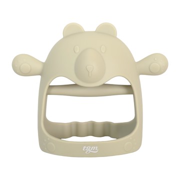 tgm 白金矽膠手套型固齒器  固齒器 + 收納盒  泰迪熊 綠色  1個