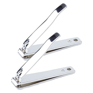 Elvia 一字型指甲剪  2個  銀色