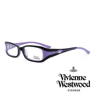 【Vivienne Westwood】英國薇薇安魏斯伍德★英倫立體雕刻風格光學眼鏡(黑紫 VW156-01)