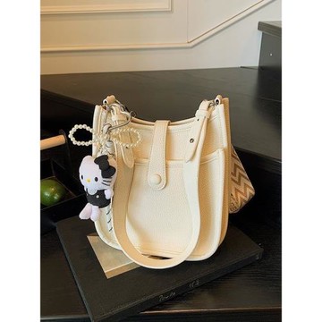 跨境外貿源頭工廠韓版簡單肩通勤包女2025新款時尚休閑斜挎水桶包