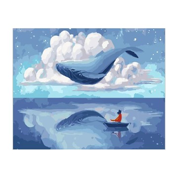 ArtLife 藝術生活 數字油畫DIY 66519 50 x 40cm  空中的藍鯨  1組