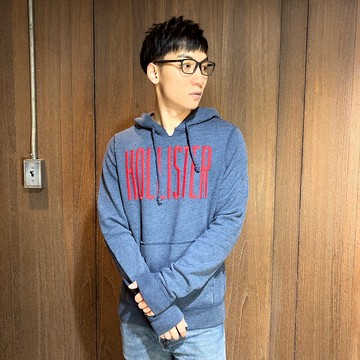 美國百分百【全新真品】Hollister Co. 連帽 長袖T恤 帽T 海鷗 上衣 HCO 男裝 藏藍 M號 F509