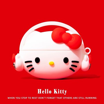 紅色凱蒂貓 Kitty貓 適用於 AirPods 4 保護殼 Pro2 保護套 AirPods 1 2 3 全包耳機殼