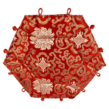 MIKA HOUSE 橘之屋 喜洋洋布糖果盒 中國結盤扣設計 年節喜慶擺飾  紅色  1組