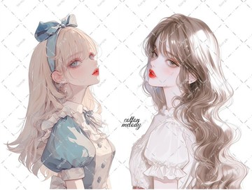 original sticker no.5831 人物貼紙 原創貼紙 人物貼紙 女孩貼紙 原創人物貼紙