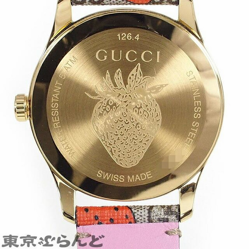 返品可 グッチ GUCCI Gタイムレス ストロベリー 時計 腕時計 