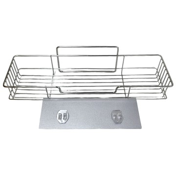 Easy 易立家 無痕掛勾 長方形置物架 304不鏽鋼  銀色  1組