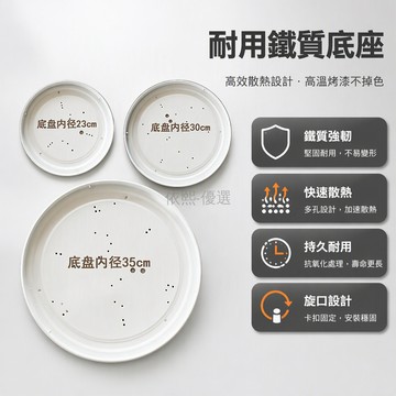桃園出貨 旋口卡扣五金鐵質燈盤 23/30/35cm 老式吸頂燈金屬散熱底座配件