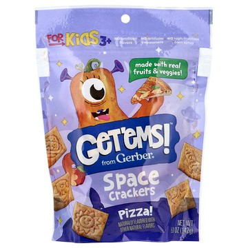 Gerber, Get'ems!™，Space Cracker，適合 3 歲以上兒童，披薩味，5 盎司（142 克）