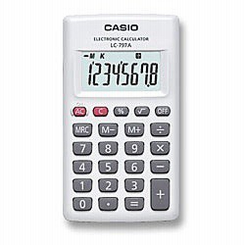 CASIO [LC-797A-N] パーソナル電卓 カードタイプ 8桁 LINEショッピング