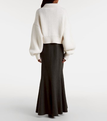 Khaite Pome ribbed-knit cashmere cardigan