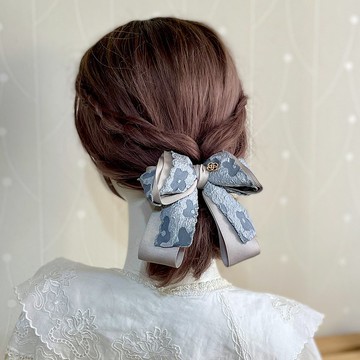 立體緹花/手工蝴蝶結波浪滾邊大腸圈髮圈鯊魚夾髮夾邊夾抓夾胸針