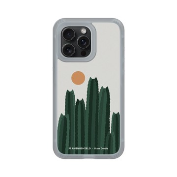 iPhone 15 Pro Max AirX 流變灰 - ilovedoodle (Lim Heng Swee) - Cat and Plant - 貓咪仙人掌