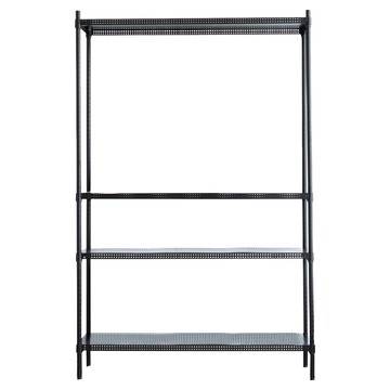 AMOS 沖孔四層置物架 WBW005BK 121 x 46 x 180cm  黑色  1個