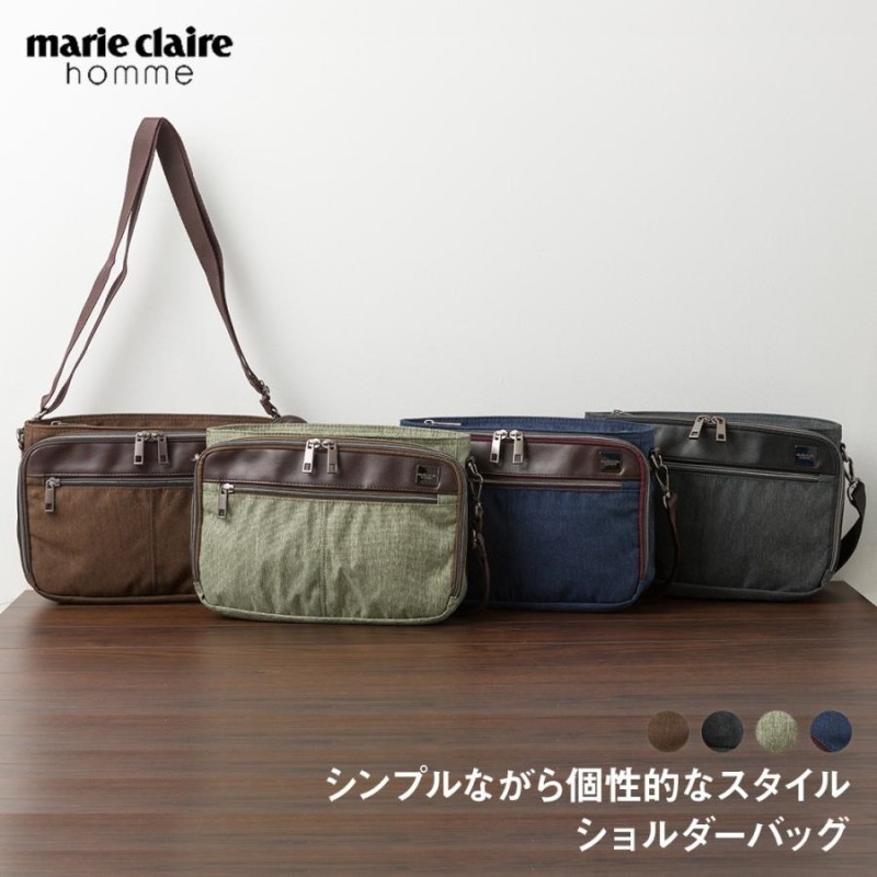 マリ・クレール オム ショルダーバッグ 横型 メンズバッグ