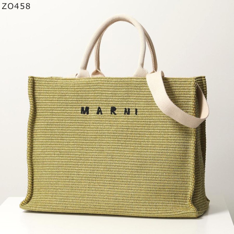 MARNI マルニ トートバッグ LARGE BASKET ラージ バスケット SHMP0078U0 P3860 レディース かごバッグ カゴ  ショッピングバッグ ロゴ刺繍 鞄 カラー6色 | LINEブランドカタログ