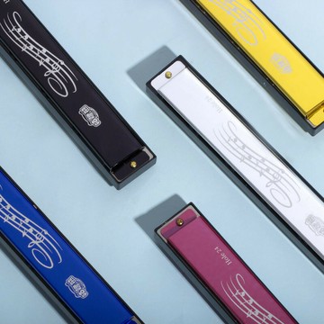 半音階盒裝金屬口琴大號金屬口琴玩具彩色演奏級樂器兒童玩具批發【北歐家居生活】