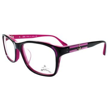 Vivienne Westwood 英國Anglomania霸氣率性★線條LOGO光學眼鏡(黑+桃紅)AN29103