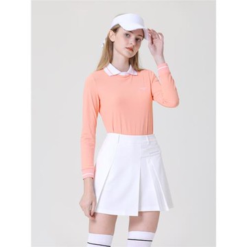 樂為2023高爾夫女裝長袖韓式翻領POLO衫秋季網球服新款網球裙短裙