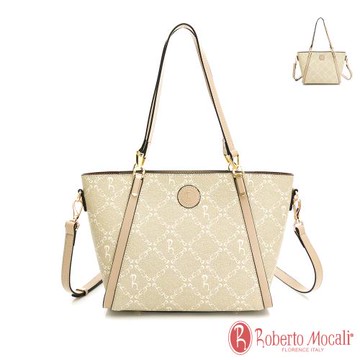 Roberto Mocali - 義大利諾貝兔芝士乳霜系列時尚百搭可放A4單肩側背大容量托特包
