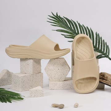 風格悠能休閒拖鞋-米